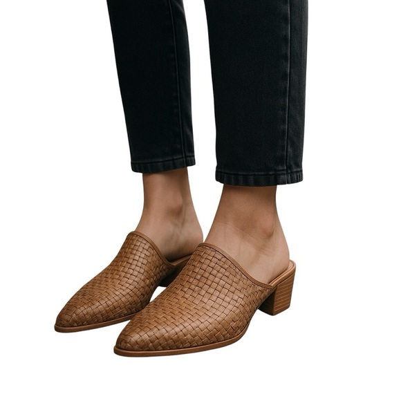 ROAN Woven Leather Mule Shoes Vita Tan Size 8.5 – NWOB - Picture 7 of 7